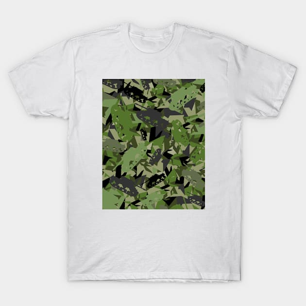 Camouflaged Tank Pattern T-Shirt by markmurphycreative